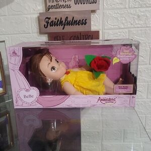 Disney Belle Doll in Yellow Dress with Red Rose